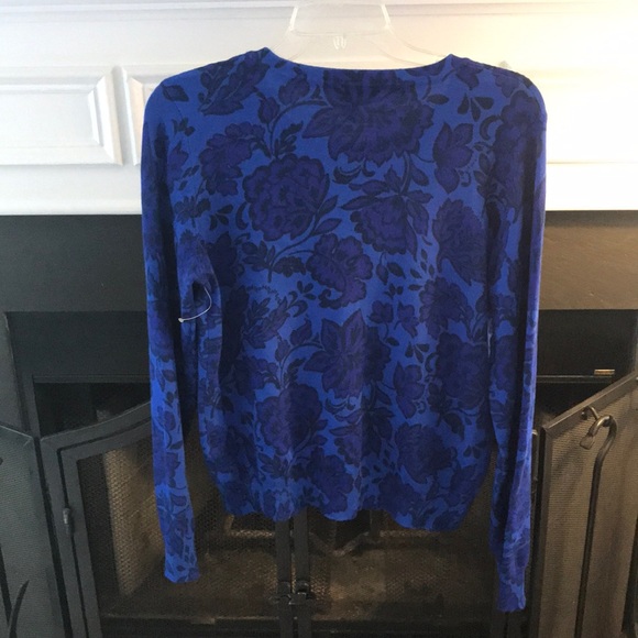 NWOT Blue and Black Cardigan Sweater - Picture 2 of 3